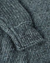 Ribbed Donegal Cashmere Blue Jumper