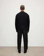 Ribbed Cashmere Black Cardigan