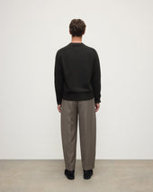 Ribbed Cashmere Dark Grey Cardigan