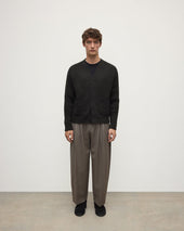 Ribbed Cashmere Dark Grey Cardigan