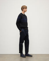 Summit Black & Blue Cashmere Jumper