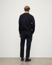 Summit Black & Blue Cashmere Jumper