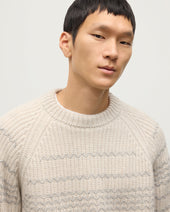 Summit Natural & Grey Cashmere Jumper