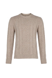 Aran Cable Cashmere Natural Jumper