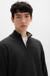 Contrast Trim Cashmere Jumper