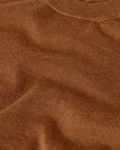 Superfine Cashmere Dark Camel Round Neck Jumper