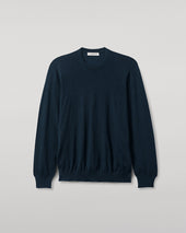 Superfine Cashmere Bottle Green Round Neck Jumper