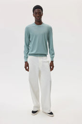 Superfine Cashmere Light Green Round Neck Jumper
