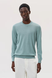 Superfine Cashmere Light Green Round Neck Jumper