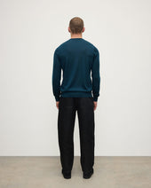 Superfine Cashmere Bottle Green Round Neck Jumper