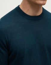 Superfine Cashmere Bottle Green Round Neck Jumper