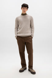 Ribbed Cashmere Light Brown Jumper