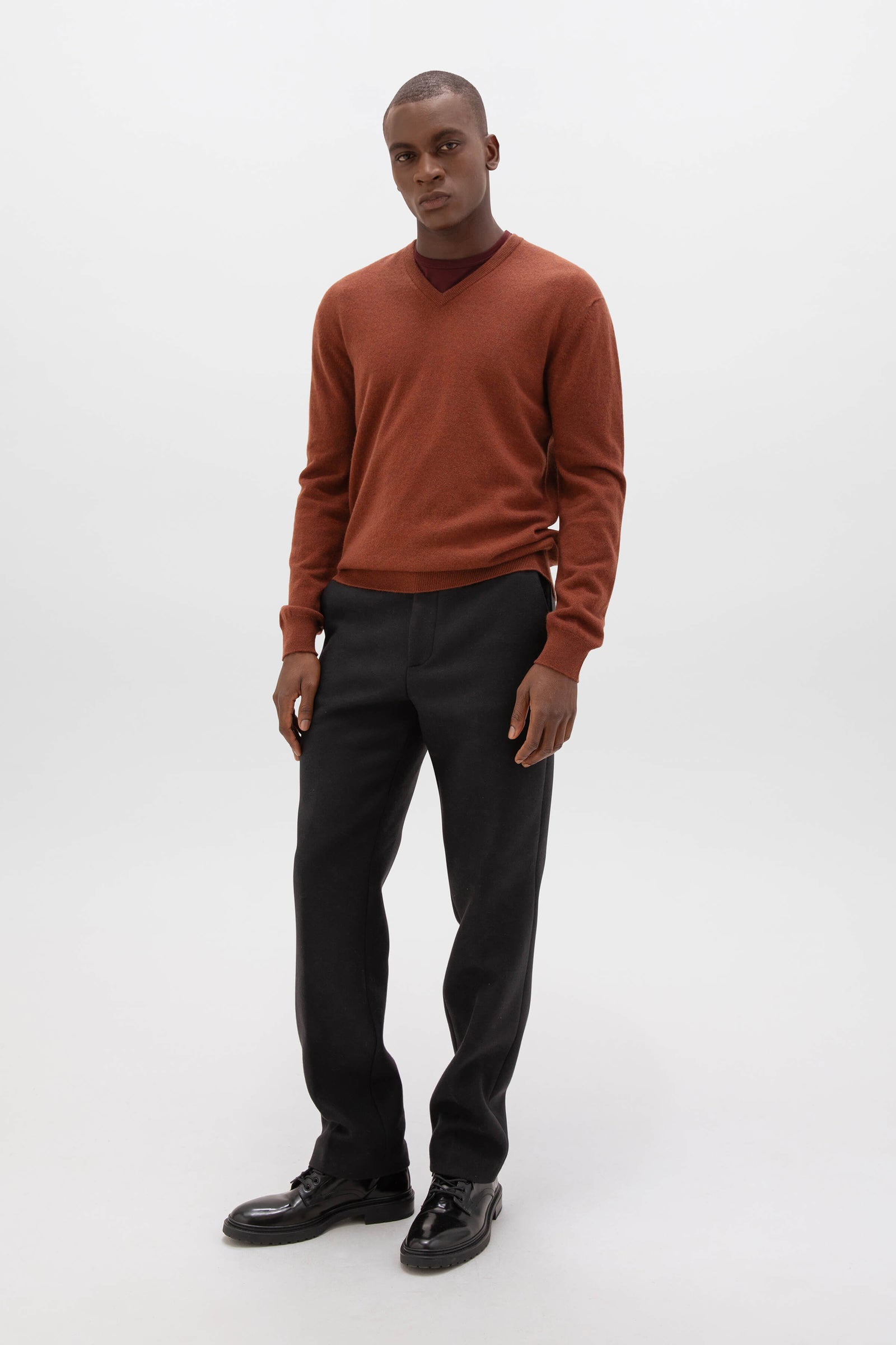 Cashmere V Neck Red Jumper