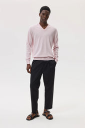 Classic Cashmere Pink V Neck Jumper