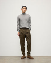 Fin Grey Cashmere Roll Neck Jumper