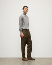 Fin Grey Cashmere Roll Neck Jumper