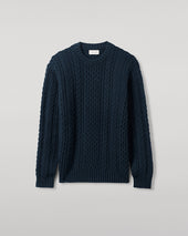 Aran Cable Dark Green Cashmere Jumper