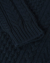 Aran Cable Dark Green Cashmere Jumper