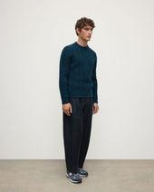 Aran Cable Dark Green Cashmere Jumper