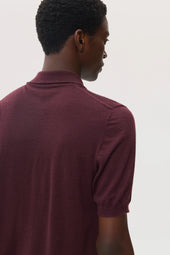 Deep Red Superfine Cashmere Polo Shirt