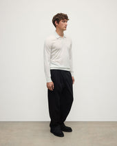 White Superfine Cashmere Polo Shirt