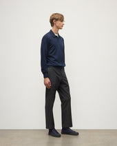 Fin Navy Superfine Cashmere Polo Shirt