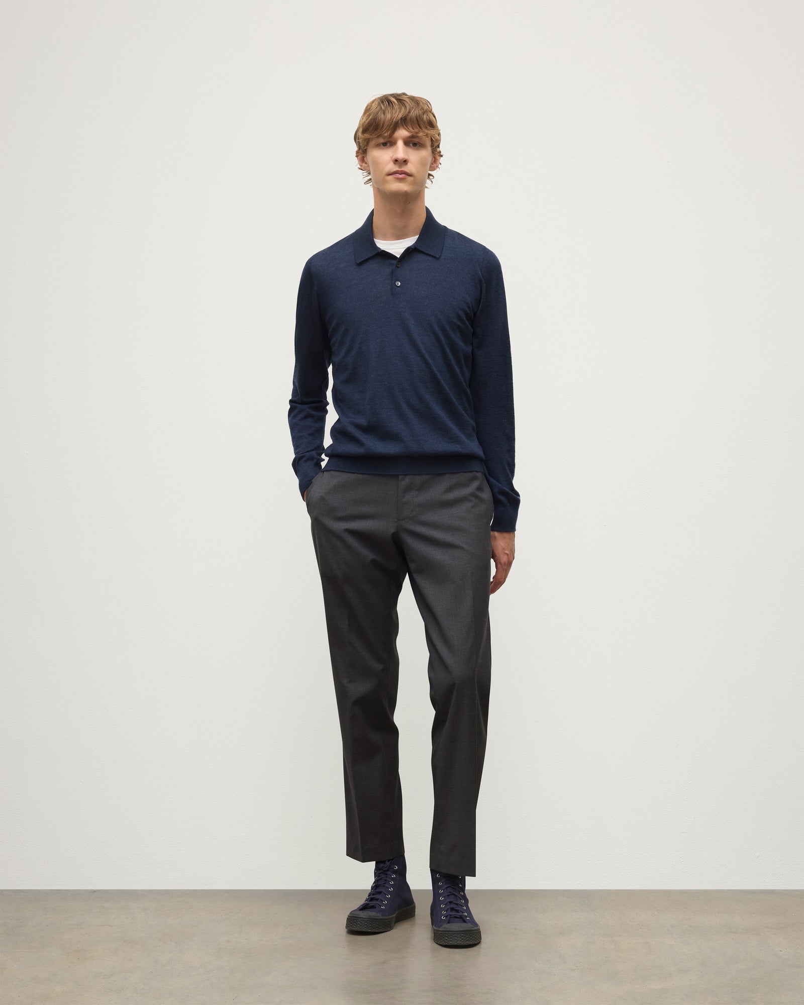 Fin Superfine Cashmere Polo Shirt