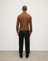 Dark Camel Superfine Cashmere Polo Shirt