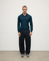 Bottle Green Superfine Cashmere Polo Shirt