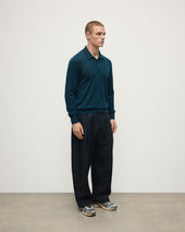 Bottle Green Superfine Cashmere Polo Shirt