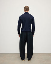 Fin Dark Navy Superfine Cashmere Polo Shirt