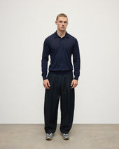 Fin Dark Navy Superfine Cashmere Polo Shirt