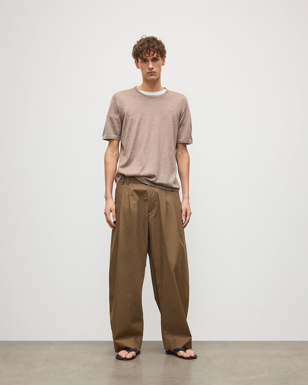 Boyd Light Brown Superfine Cashmere T Shirt