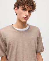 Boyd Light Brown Superfine Cashmere T-Shirt