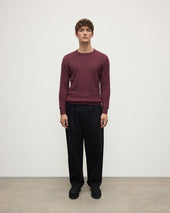 Cable Knit Purple Cashmere Jumper
