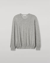 Fin Grey Superfine Cashmere Jumper