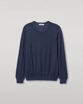 Fin Navy Superfine Cashmere Jumper