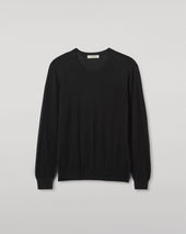 Fin Black Superfine Cashmere Jumper