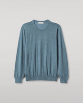 Fin Blue Superfine Cashmere Jumper