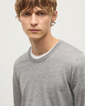 Fin Grey Superfine Cashmere Jumper