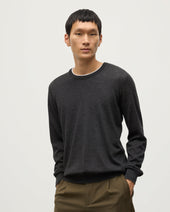 Fin Dark Grey Superfine Cashmere Jumper