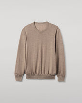 Fin Light Brown Superfine Cashmere Jumper