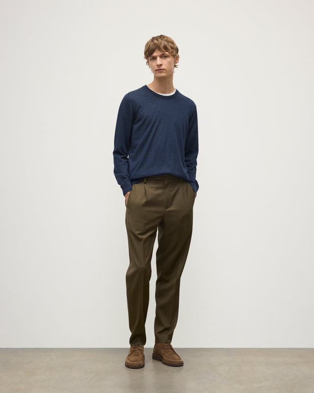 Fin Navy Superfine Cashmere Jumper
