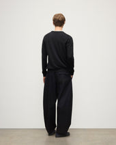 Fin Black Superfine Cashmere Jumper