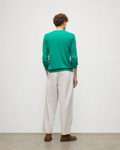 Fin Bright Green Superfine Cashmere Jumper