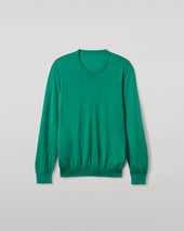 Fin Bright Green Superfine Cashmere Jumper