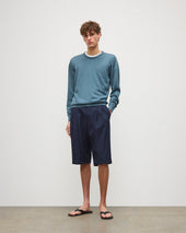 Fin Blue Superfine Cashmere Jumper