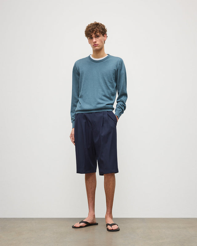 Fin Blue Superfine Cashmere Jumper