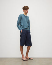 Fin Blue Superfine Cashmere Jumper