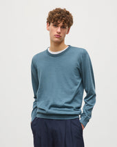 Fin Blue Superfine Cashmere Jumper